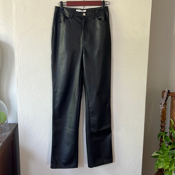 Na-Kd Pants - NAKD High Waist Leather Pants